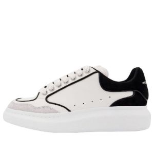 Alexander McQueen Oversized Leather Sneakers 'White Black' 777300WIE9J8732 sold by KicksCrew