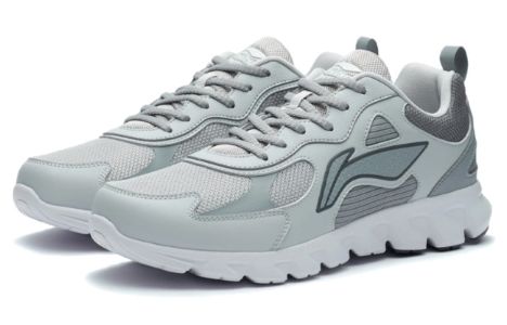 Li-Ning Basic Running Shoes 'Grey White' ARSR059-4 sold by KicksCrew