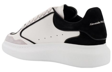 Alexander McQueen Oversized Leather Sneakers 'White Black' 777300WIE9J8732 sold by KicksCrew