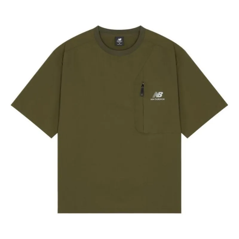 New Balance Fashion Style T-Shirt 'Dark Green' AMT22371-KAC sold by KicksCrew