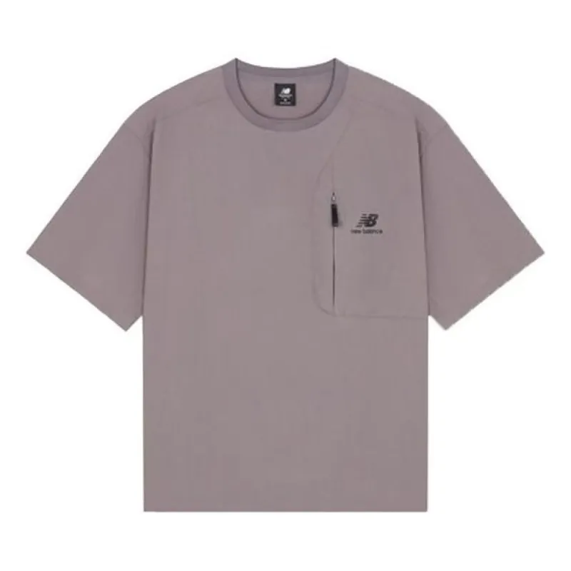 New Balance Logo Print Tee 'Purple' AMT22371-ZNC sold by KicksCrew