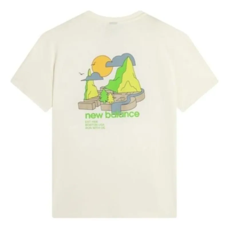 New Balance Graphic Print Tee 'White' AMT22366-IV sold by KicksCrew