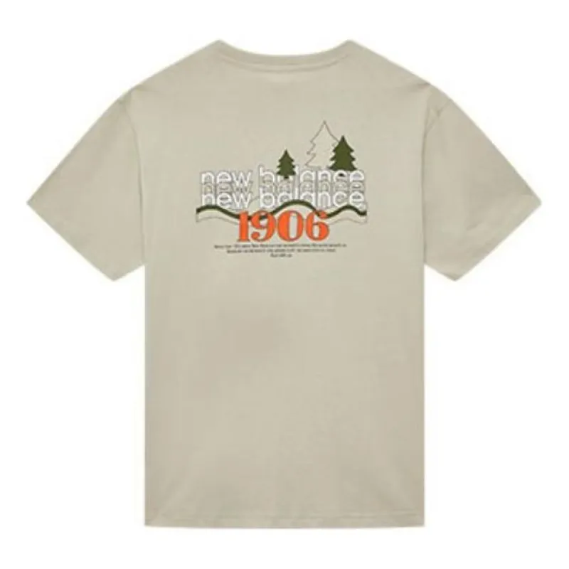 New Balance Logo Graphic T-Shirt 'Beige' AMT22367-LGB sold by KicksCrew