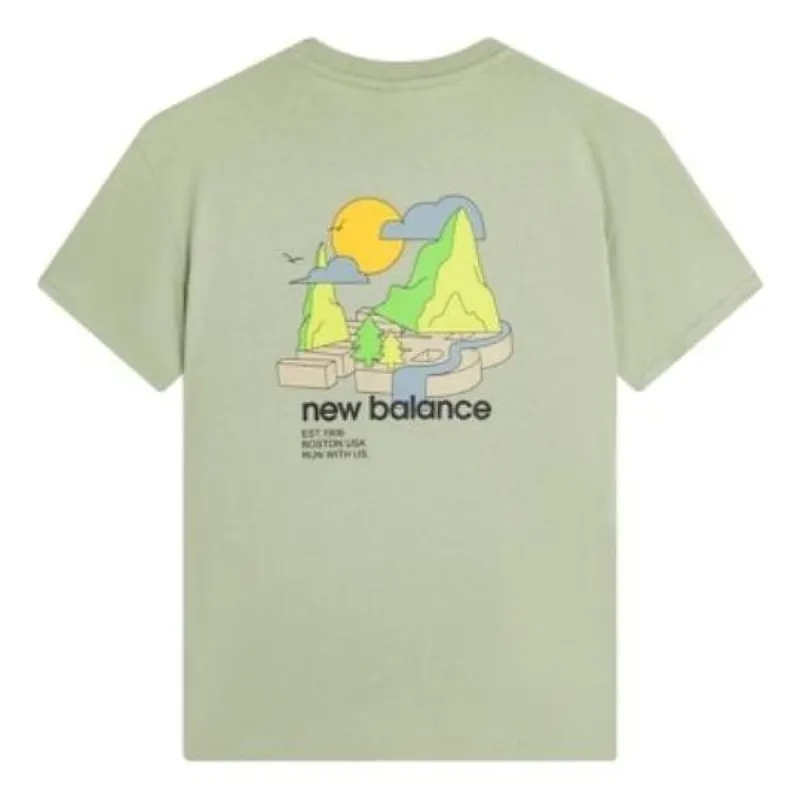 New Balance Graphic Print Tee 'Green' AMT22366-DRA sold by KicksCrew