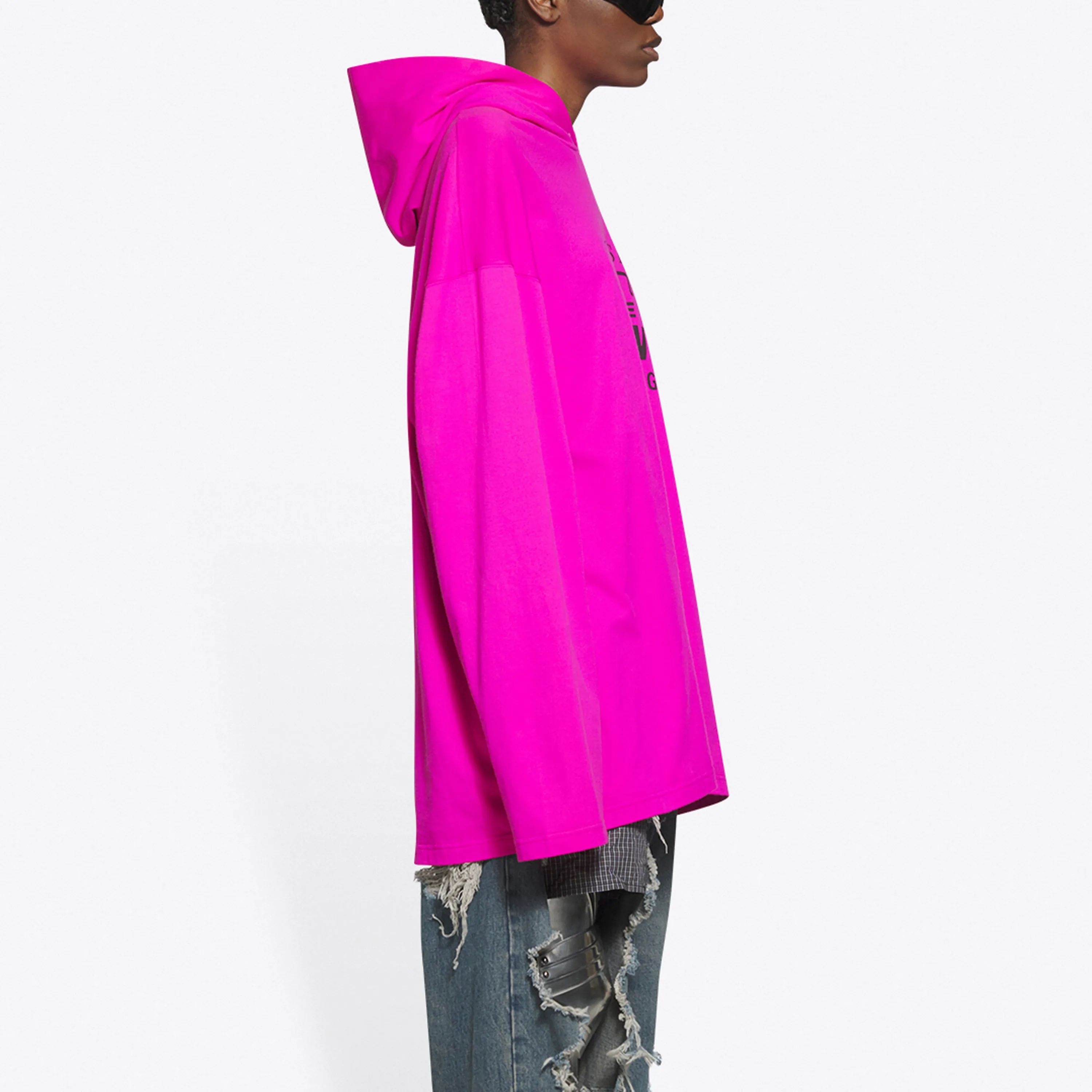 Balenciaga This Is Not Long Sleeve Hooded T-Shirt 'Pink' 662424TKVE16817 sold by KicksCrew product image thumbnail 5