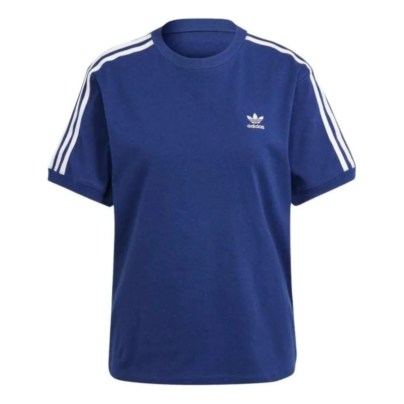 (WMNS) adidas Adicolor 3-Stripes T-shirt 'Blue' IR8053 sold by KicksCrew