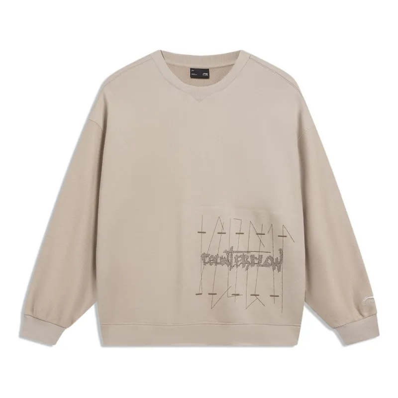 Li-Ning Counterflow Graphic Sweatshirt 'Light Brown' AWDT571-2 sold by KicksCrew