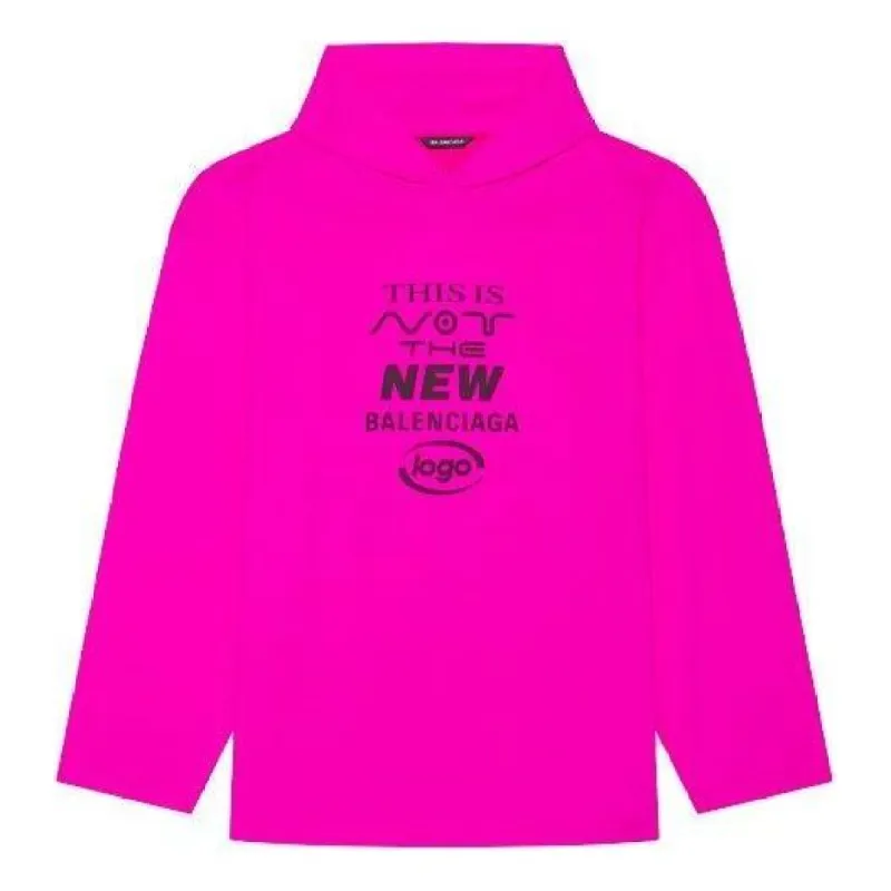 Balenciaga This Is Not Long Sleeve Hooded T-Shirt 'Pink' 662424TKVE16817 sold by KicksCrew