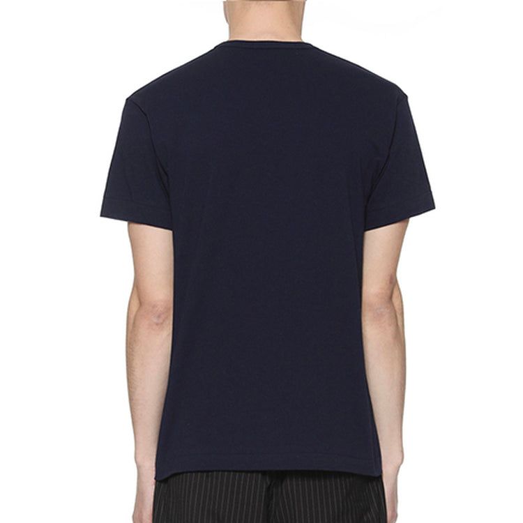 COMME des GARCONS PLAY Basic T-Shirt Two Emblems 'Navy' AZ-T226-051-2 sold by KicksCrew product image thumbnail 3