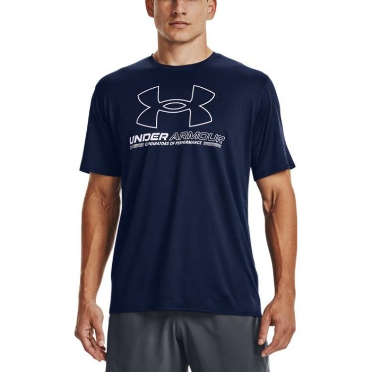 Under Armour Training Vent Logo T-shirt 'Navy' 1370367-408 sold by KicksCrew product image thumbnail 4