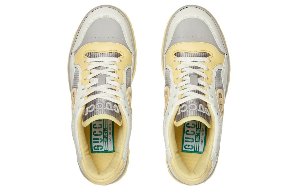 (WMNS) GUCCI Mac80 Embroidered Sneakers 'White Grey Yellow' 747954-AACNW-9148 sold by KicksCrew product image thumbnail 4