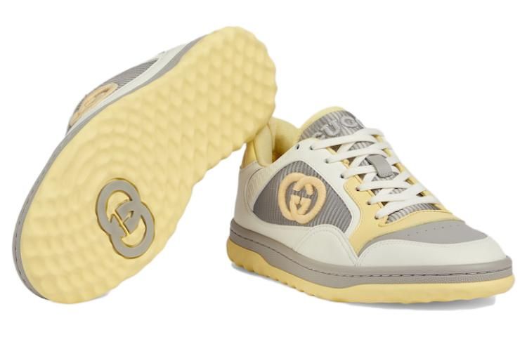 (WMNS) GUCCI Mac80 Embroidered Sneakers 'White Grey Yellow' 747954-AACNW-9148 sold by KicksCrew product image thumbnail 3
