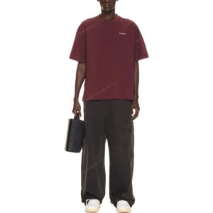 Off-White Moon Arrow Skate Cotton T-shirt 'Red Purple' OMAA120F23JER0092884 sold by KicksCrew