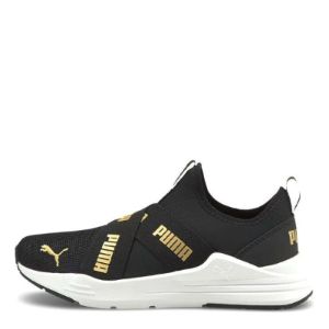 (GS) Puma Wired Run Slip-On 'Black Team Gold' 381993-02 sold by KicksCrew