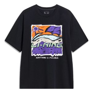 Li-Ning Anything Is Possible Cartoon Graphic T-shirt 'Black' AHST543-2 sold by KicksCrew