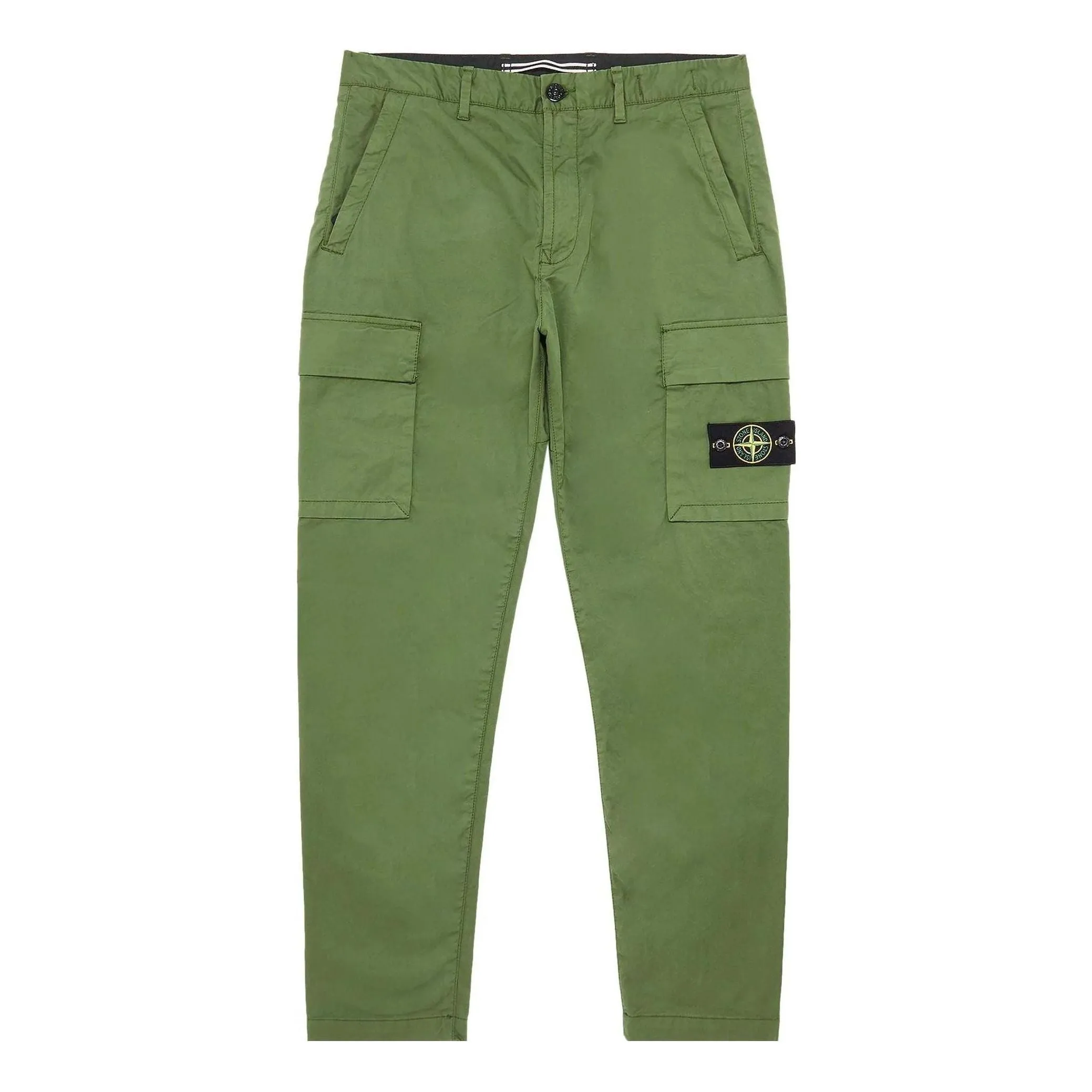 STONE ISLAND Gabardine Cargo Pants 'Olive' 771532310-V0058 sold by KicksCrew