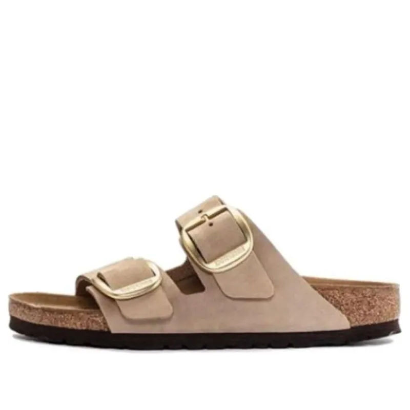 Birkenstock Arizona Big Buckle Nubuck Leather Narrow Fit Sandals 'Sandcastle' 1024064 sold by KicksCrew