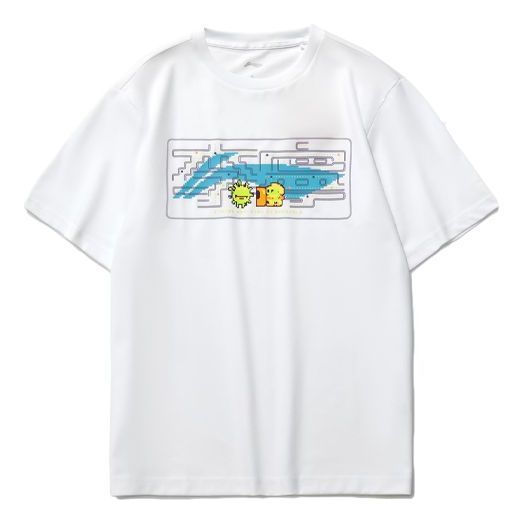 Li-Ning Cartoon Graphic Loose Fit T-shirt 'White' AHSR340-11 sold by KicksCrew