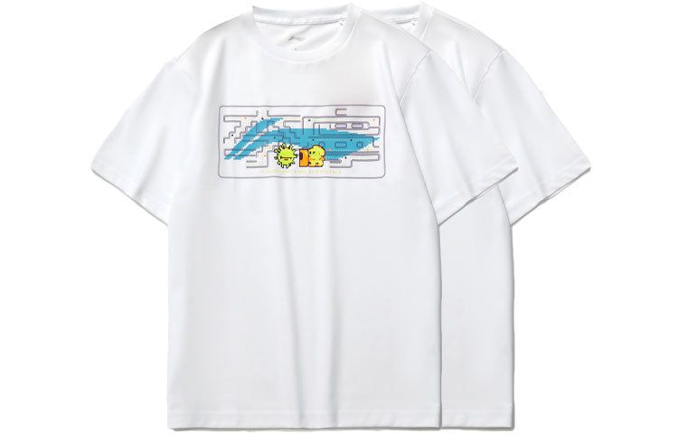 Li-Ning Cartoon Graphic Loose Fit T-shirt 'White' AHSR340-11 sold by KicksCrew product image thumbnail 3