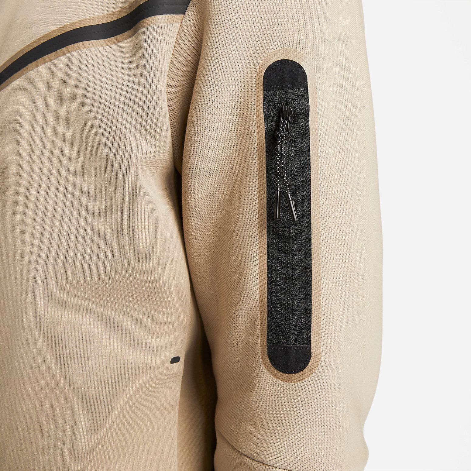 Nike Sportswear Tech Fleece Full-Zip Hoodie 'Khaki Black' CU4489-247 sold by KicksCrew product image thumbnail 2