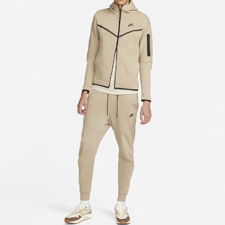 Nike Sportswear Tech Fleece Full-Zip Hoodie 'Khaki Black' CU4489-247 sold by KicksCrew product image thumbnail 4