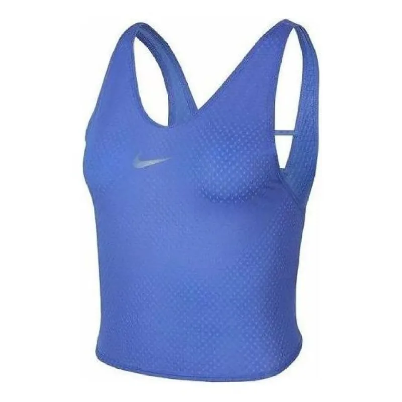 (WMNS) Nike Miler Summer Breathe Crop Tank Top 'Blue' CJ2570-500 sold by KicksCrew