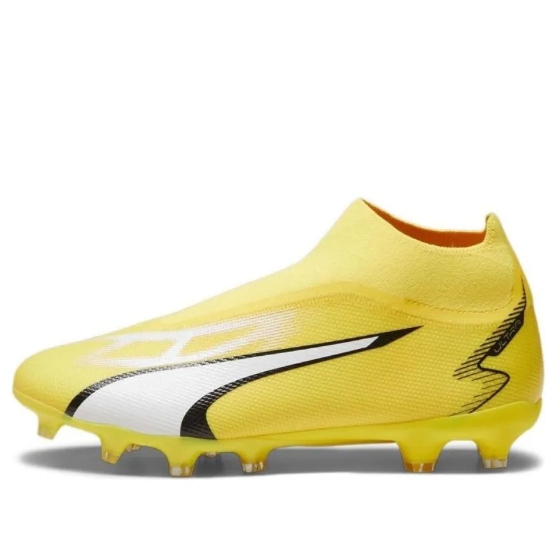 Puma Ultra Match+ Laceless FG/AG 'Yellow Blaze White Black' 107511-04 sold by KicksCrew