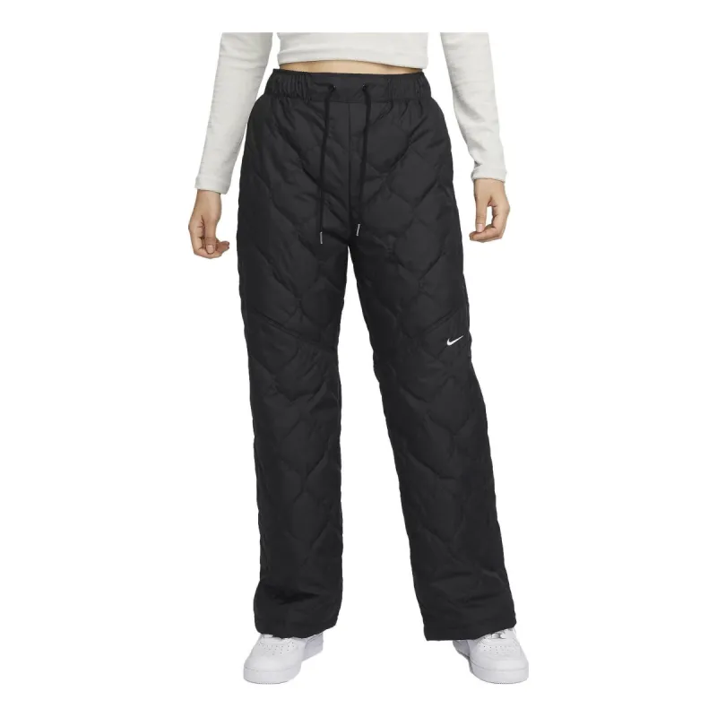 (WMNS) Nike Sportswear Essential High-waisted Quilted Waterproof Pants Asia Sizing 'Black' FB8723-010 sold by KicksCrew