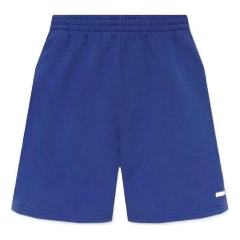 Balenciaga Logo Print Shorts 'Indigo Dirty White' 676137TNVB64388 sold by KicksCrew