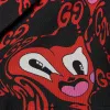 Gucci GG Hearts Silk Bowling Shirt 'Black Red' 782500-ZAQEB-1072 sold by KicksCrew