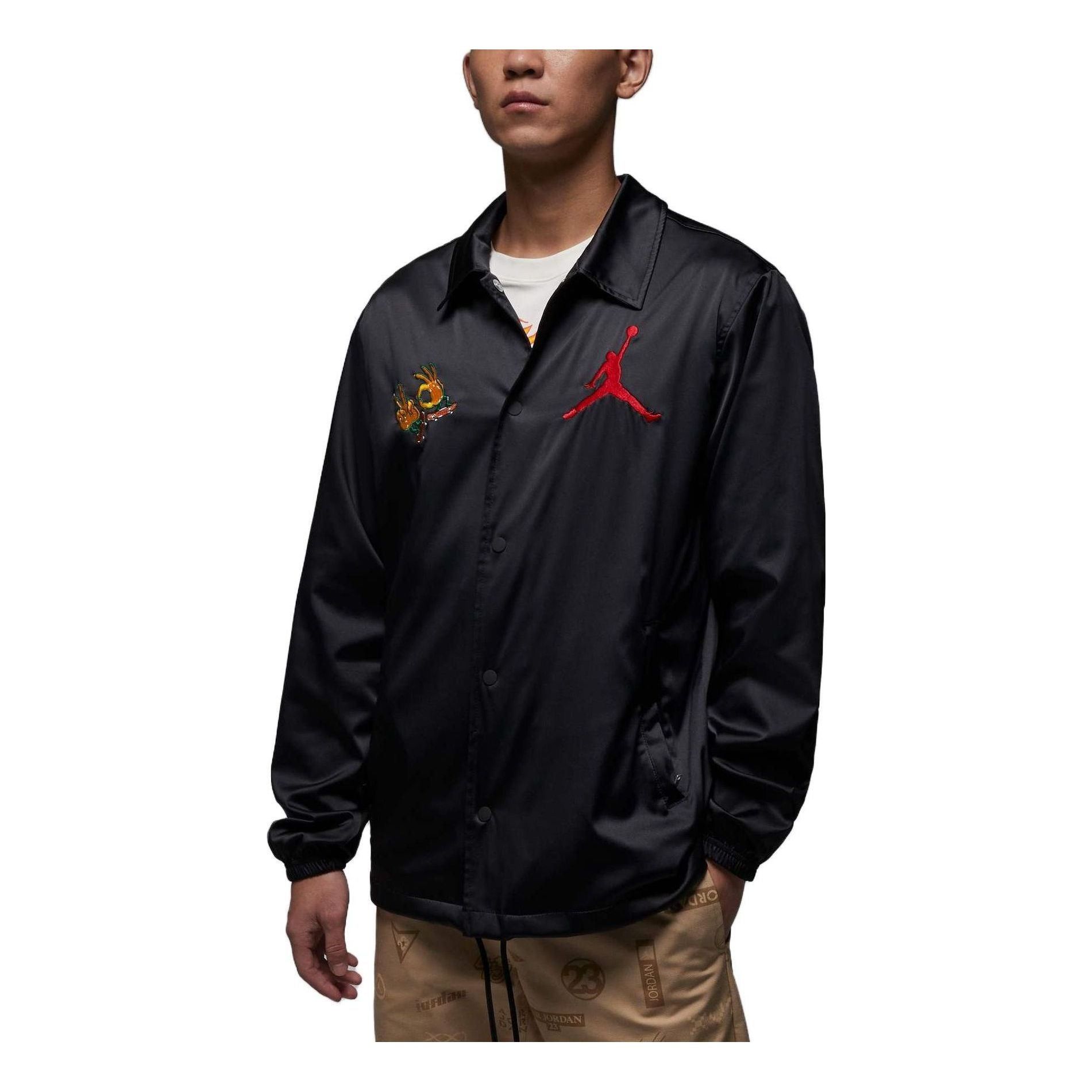Air Jordan Fire Coach Jacket 'Black' FJ7709-010 sold by KicksCrew