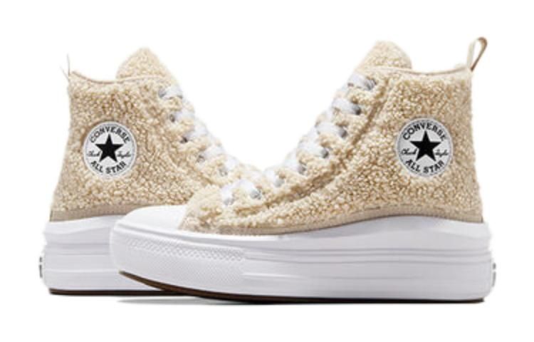 (GS) Converse Chuck Taylor All Star Move Platform Sherpa 'Beige' A06794C sold by KicksCrew product image thumbnail 5