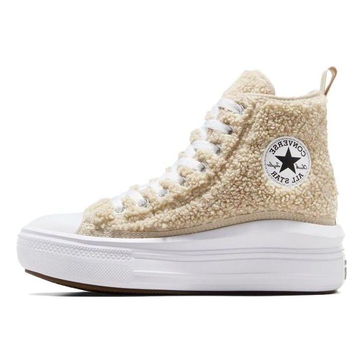 (GS) Converse Chuck Taylor All Star Move Platform Sherpa 'Beige' A06794C sold by KicksCrew
