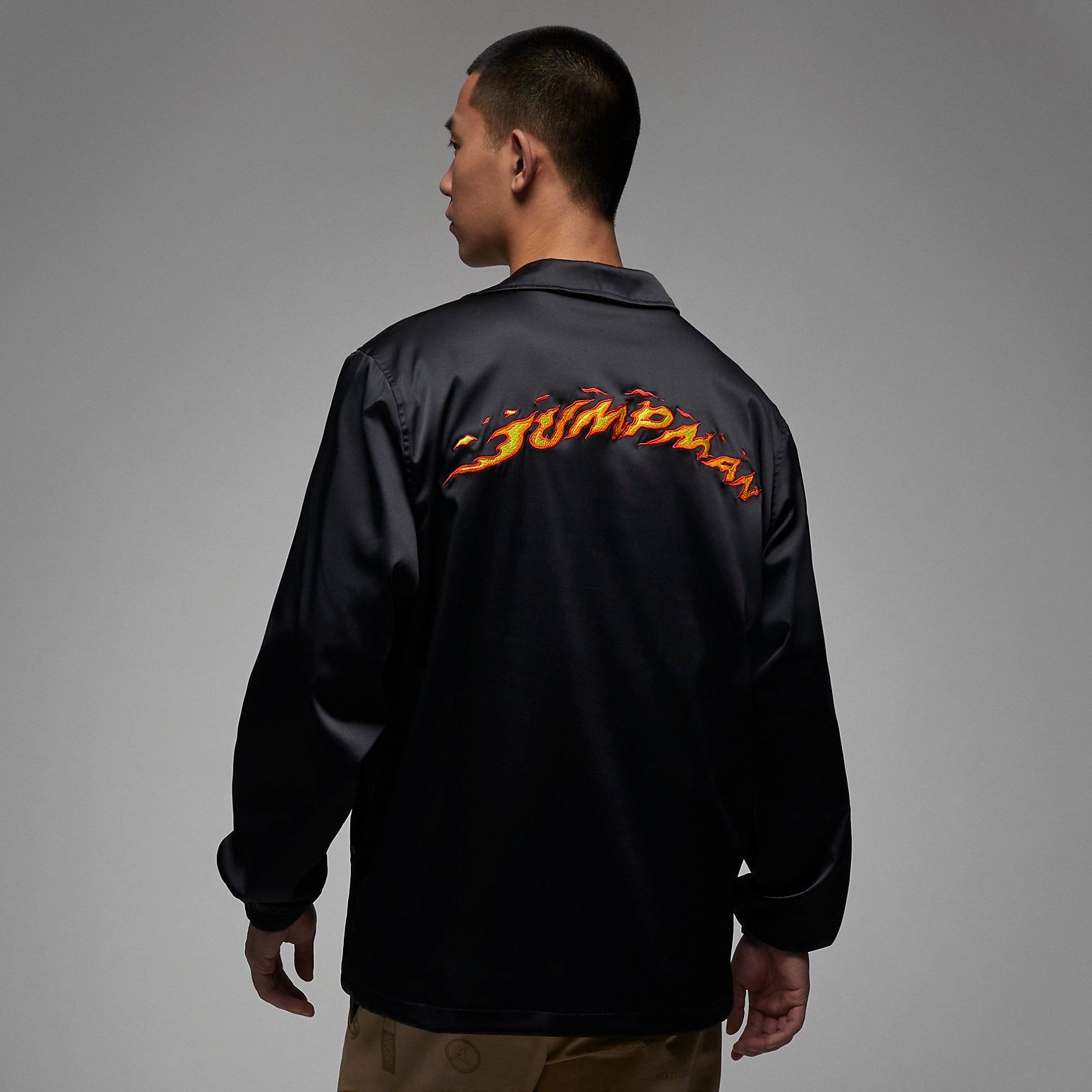 Air Jordan Fire Coach Jacket 'Black' FJ7709-010 sold by KicksCrew product image thumbnail 3