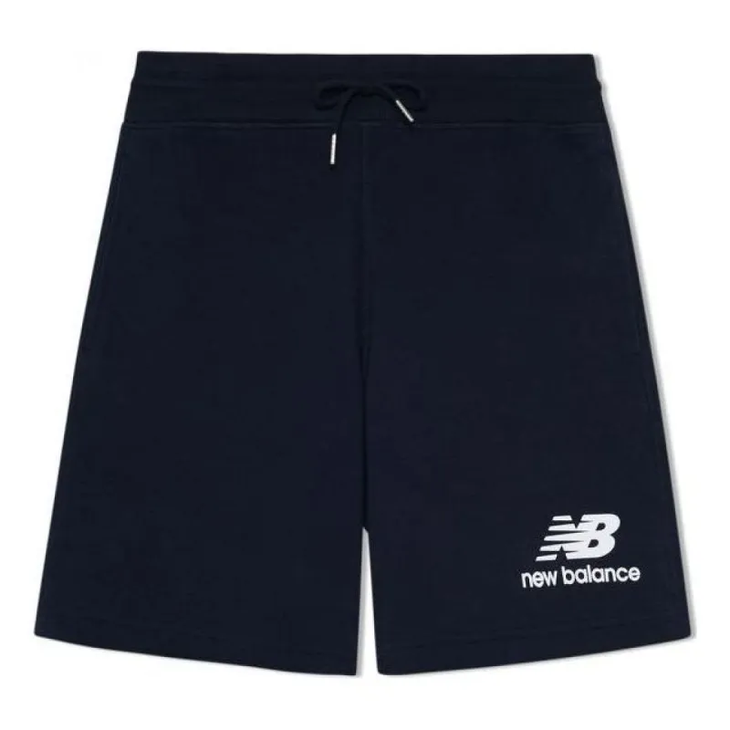 New Balance Essentials Stacked Logo Shorts 'Navy' AMS03558-ECL sold by KicksCrew