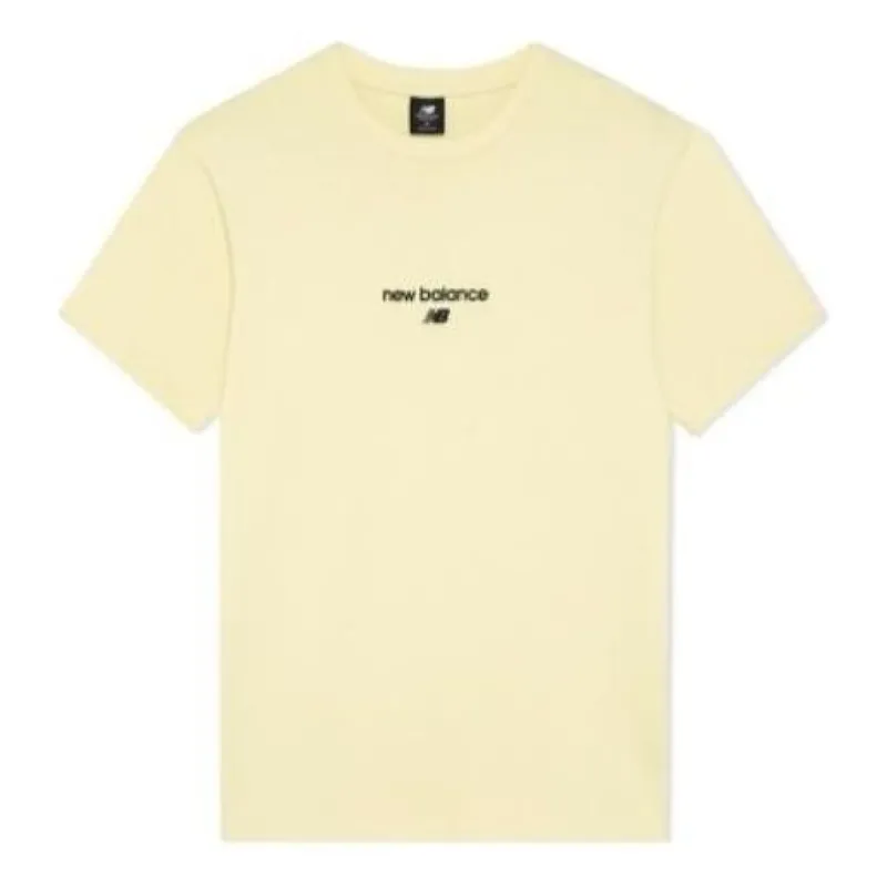 New Balance Logo T-shirt 'Light Yellow' AMT22354-CYU sold by KicksCrew
