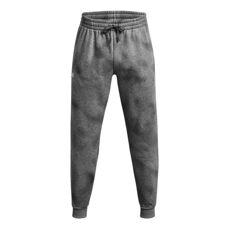 Under Armour Rival Fleece Printed Joggers 'Grey Black' 1379777-025 sold by KicksCrew