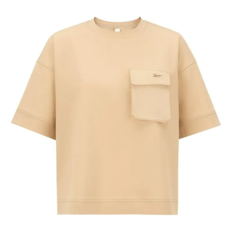 (WMNS) Reebok Pocket Short Sleeve Top 'Brown' 23RCS416WGK0 sold by KicksCrew