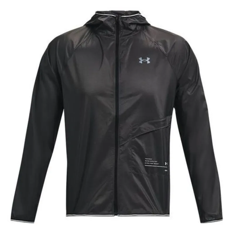 Under Armour Qualifier Storm Packable Jacket 'Black Grey' 1326597-010 sold by KicksCrew
