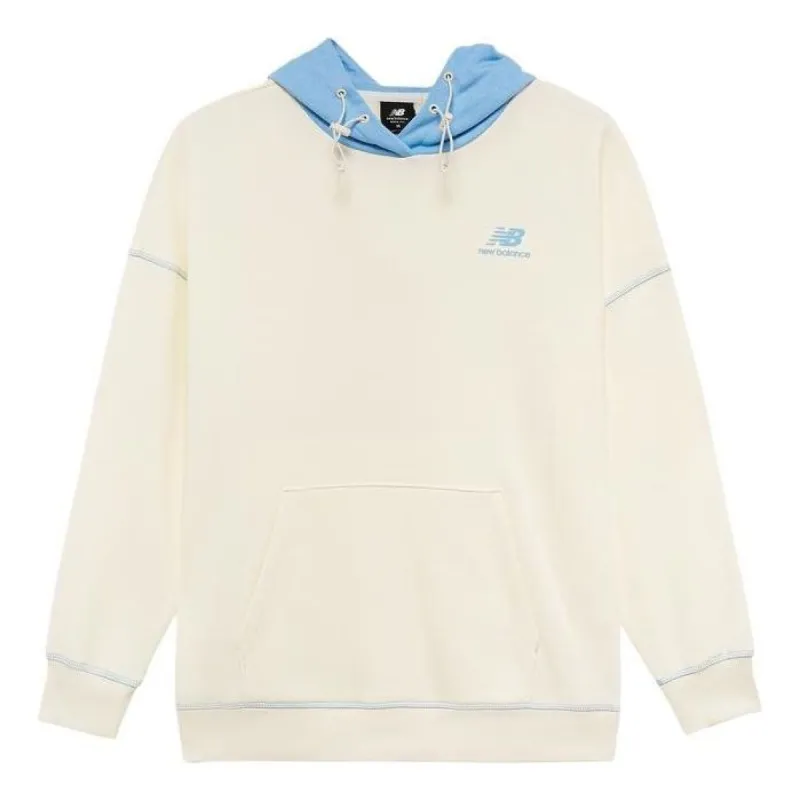 (WMNS) New Balance Lifestyle Fashion Hoodie 'White Blue' AWT23342-CIC sold by KicksCrew