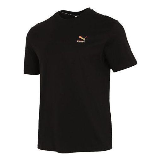 Puma Rainbow Logo Tee 'Black' 534095-01 sold by KicksCrew