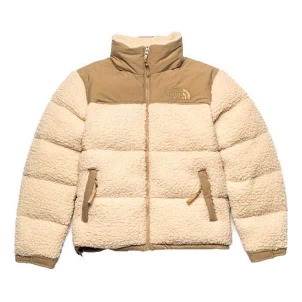 THE NORTH FACE Logo Nuptse Jacket 'Beige' NF0A5A84-11G sold by KicksCrew