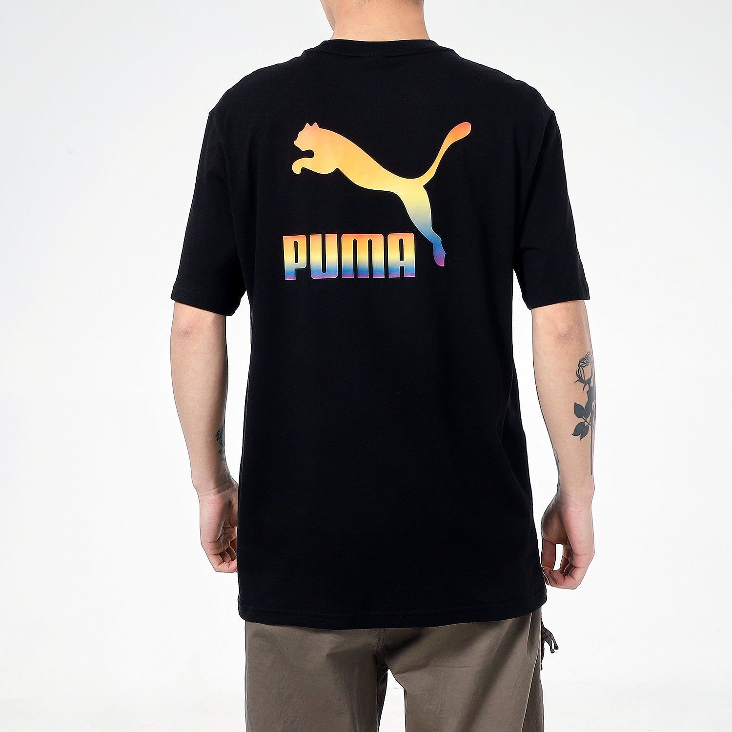 Puma Rainbow Logo Tee 'Black' 534095-01 sold by KicksCrew product image thumbnail 3