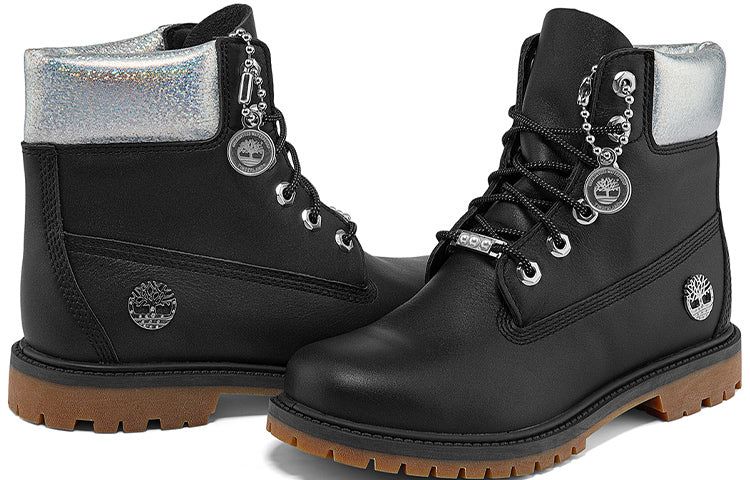 (WMNS) Timberland Heritage 6 Inch Waterproof Boots 'Black Full Grain with Silver Collar' A2M8GW sold by KicksCrew product image thumbnail 5