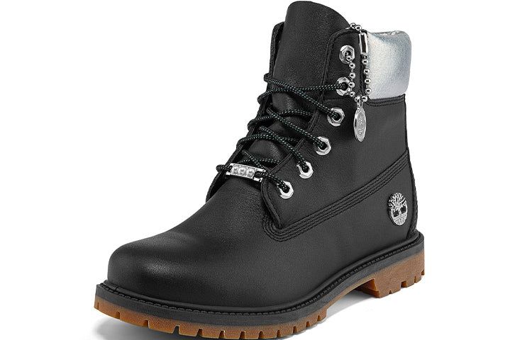 (WMNS) Timberland Heritage 6 Inch Waterproof Boots 'Black Full Grain with Silver Collar' A2M8GW sold by KicksCrew product image thumbnail 3