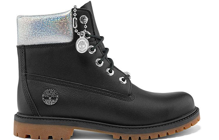 (WMNS) Timberland Heritage 6 Inch Waterproof Boots 'Black Full Grain with Silver Collar' A2M8GW sold by KicksCrew product image thumbnail 2