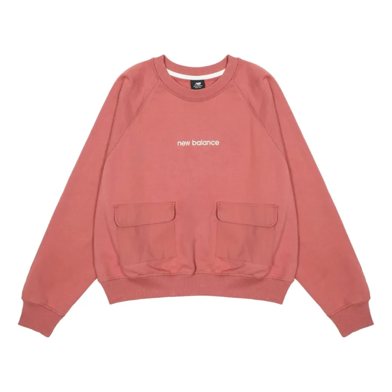 (WMNS) New Balance Casual Pocket Sweatshirt 'Rose Pink' AWT23320-MIN sold by KicksCrew