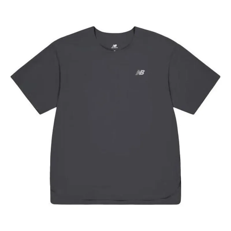 New Balance NB Logo Cotton T-Shirt 'Grey' NEE25061-CHL made by New Balance