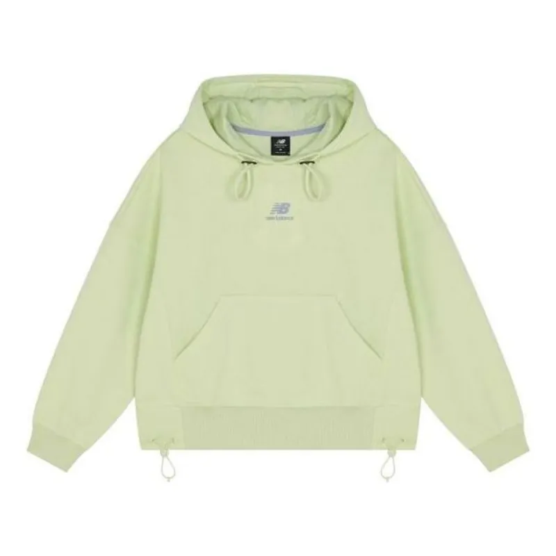 (WMNS) New Balance Casual Hoodie 'Light Green' AWT13338-CFG sold by KicksCrew
