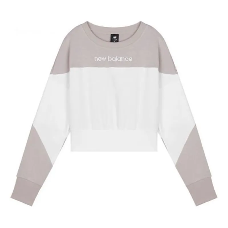 (WMNS) New Balance Athletics Crew Sweatshirt 'Wonder Mauve White' AWT11503-WM sold by KicksCrew